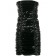 Philipp Plein Ruched Cocktail Dress Women 02 Black Clothing & Party Dresses Fabulous Collection