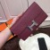 Hermes Constance Wallet Togo Leather Burgundy