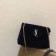 YSL Velvet Loulou Chain Shoulder Bag 25cm Blue