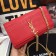YSL Croco Tassel 24cm Chain Bag Red Gold