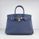 Hermes Birkin 30cm Togo leather Handbags dark blue golden